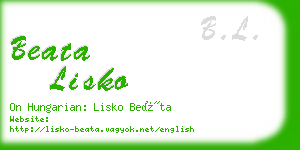 beata lisko business card